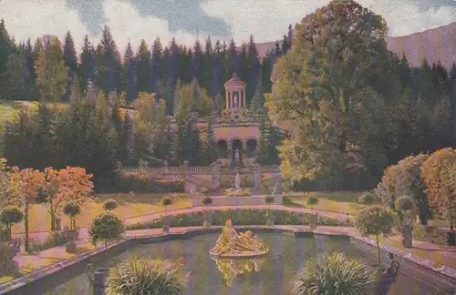 Ettal, Schloss Linderhof, Park mit Königslinde und Venustempel ngl E6046