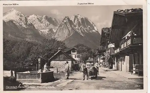 Garmisch-Partenkirchen, Frühlingstraße, Zugspitze bahnpgl1942 E8796