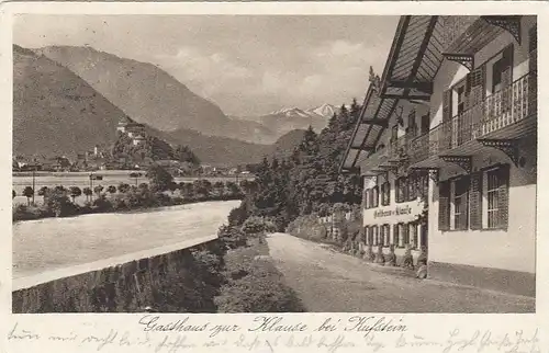 Kufstein in Tirol, Gasthaus zur Klause glum 1930? E6333