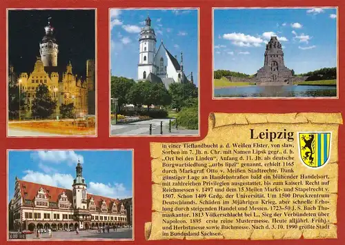 Leipzig, Mehrbildkarte mit Historie ngl E7283