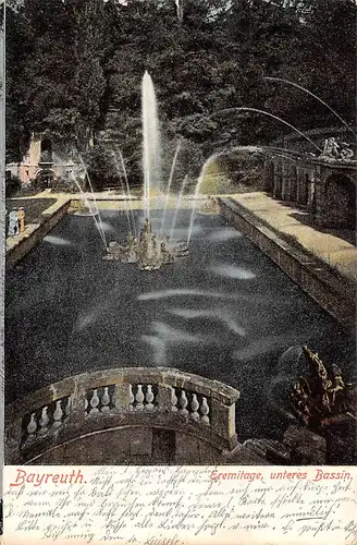 Bayreuth - Schloß Eremitage, Unteres Bassin gl1905 166.619