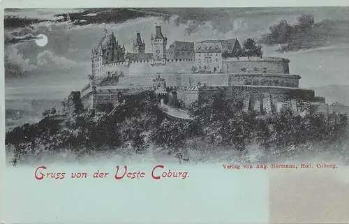 Veste Coburg im Mondschein ngl 166.819