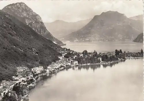 Melide Lago di Lugano, Aerofoto gl1958? E9020