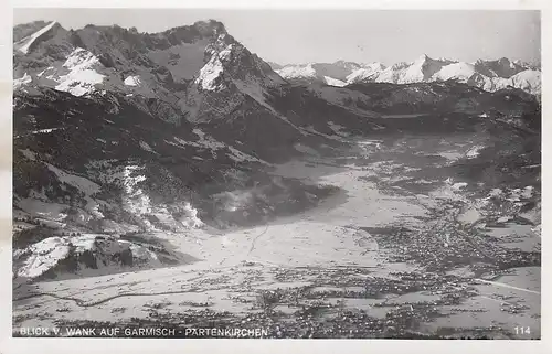 Blick von Wank auf Garmisch-Partenkirchen, Panorama ngl E5934