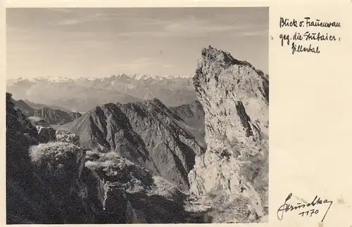 Blick vom Frauenwall geg.die Stubaier im Zillertal gl1943 E5989