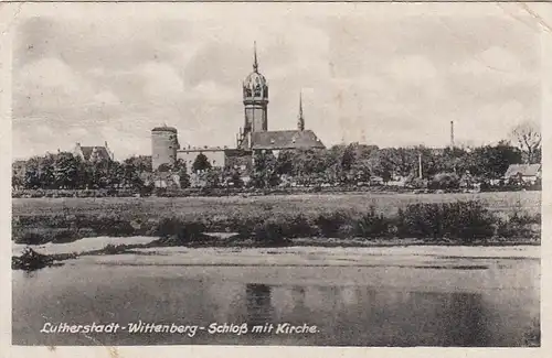 Lutherstadt Wittenberg, Schloss mit Kirche gl1952 E7449