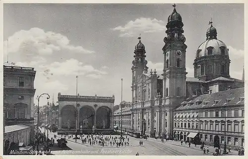 München, Odeonplatz, Feldherrnhalle, Theatinerkirche ngl F0255