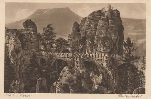 Sächs.Schweiz, Basteibrücke gl1921 E6139