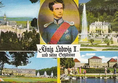 König Ludwig II. und seine Schlösser, Mehrbildkarte ngl E5121