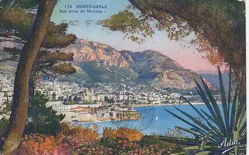 Monte-Carlo, Vue prise de Monaco gl1935 E9155