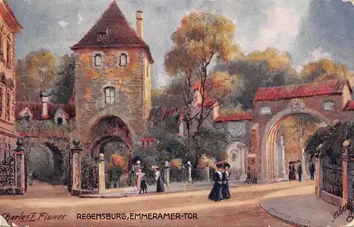 Regensburg - Emmeramertor, Künstlerkarte gl1911 166.951