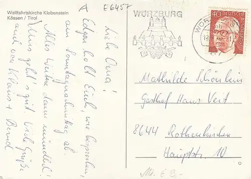 Kössen,Tirol, Wallfahrtskirche Klobenstein gl1975 E6457