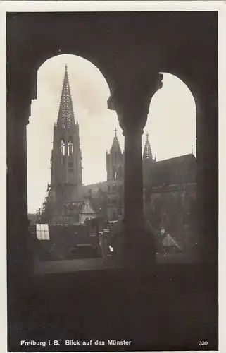 Freiburg i.Br., Blick auf das Münster gl1936 E7612