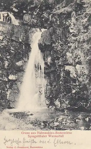 Hahnenklee-Bockswiese, Oberharz, Spiegelthaler Wasserfall gl1905 E6043