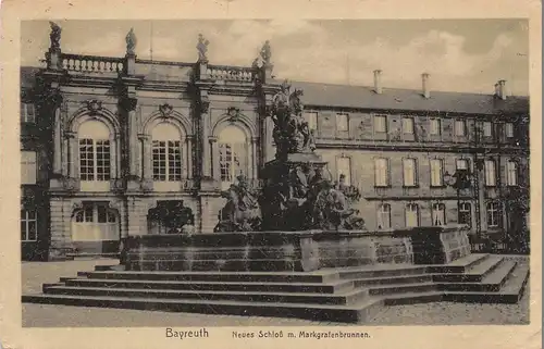 Bayreuth - Neues Schloss mit Markgrafenbrunnen ngl 166.637