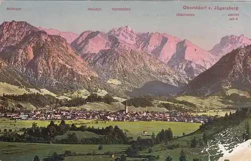 Oberstdorf, bayer.Allgäu, Panorama glum 1910? E6807