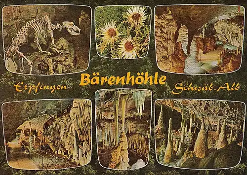 Erpfingen, Schwäb.Alb, Bärenhöhle, Karlshöhle,Mehrbildkarte ngl F0653