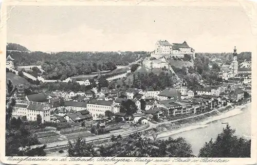 Burghausen a.d. Salzach - Burg und Stadt von Südosten ngl 167.202