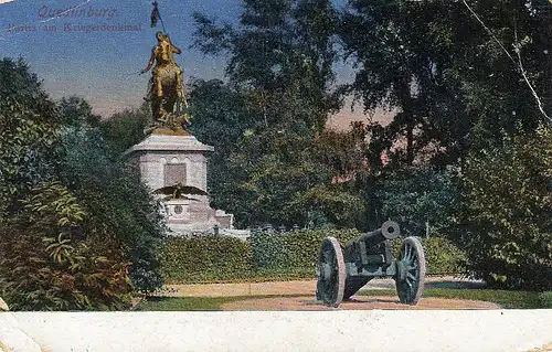 Quedlinburg, Partie am Kriegerdenkmal feldpgl1918 E6795