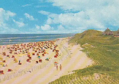 Nordseebad Hörnum auf Sylt, Strand und Dünen an der Kersig-Siedlung ngl F0703