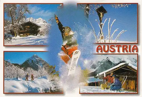 Austria, Wintersport, Mehrbildkarte gl2001 E6324