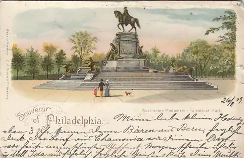 USA Philadelphia, Pa., Washington Moument, Fairmount Park gl1909 E7034