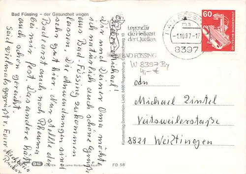 Bad Füssing - Teilansichten, Mehrbildkarte gl1987 167.101