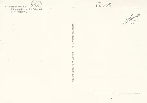 Beerfelden i.Odenwald, Mümlingquelle ngl F0809