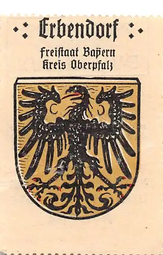 Erbendorf SONDERMARKE mit Wappen 166.832
