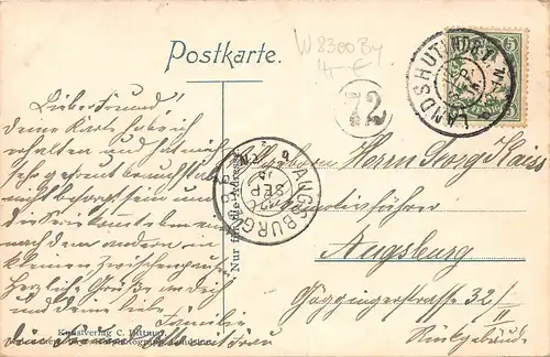 Landshut - Wandgemälde im Rathaussaal gl1905 167.187