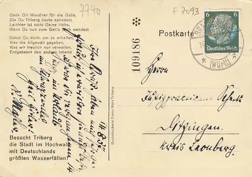 Triberg, Schwarzwald, Wasserfälle, gl1937 E7093