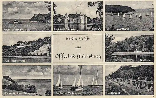 Ostseebad Glücksburg, Mehrbildkarte gl1956? E5463