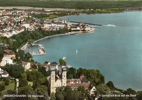 Friedrichshafen am Bodensee, Schloßkirche und Teilansicht ngl E9771