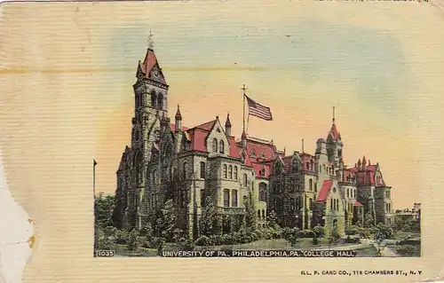 USA Philadelphia, Pa., University of PA. Colledge Hall gl1904 E6768