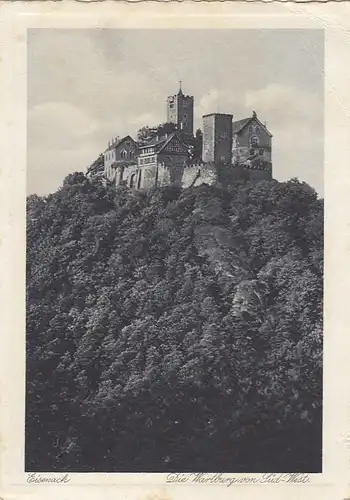 Eisenach. Die Wartburg von Süd-West gl1932 E7292