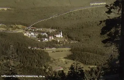 Bayerisch Eisenstein - Panorama mit Landesgrenze ngl E7239