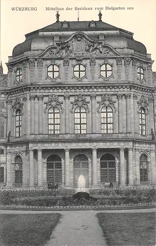 Würzburg - Residenz, Mittelbau Gartenseite ngl 167.456