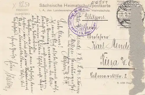 Meissen. Domsteig feldpgl1917 E6951