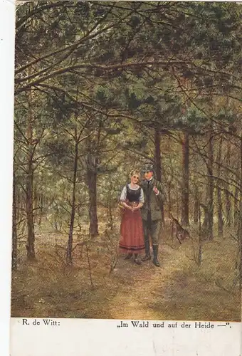 R.DE WITT Im Wald und auf der Heide ... feldpgl1917 E7408