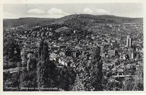 Stuttgart, Blick von der Gerokstrasse gl1938 E7013