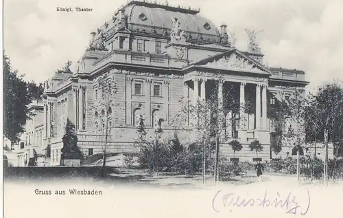 Gruß aus Wiesbaden, Königl. Theater ngl F0100