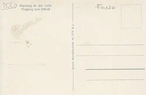 Marburg, Lahn, Aufgang zum Schloß ngl F0120