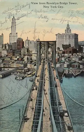 New York City, View from Brooklyn Bridge Tower ngl E7039