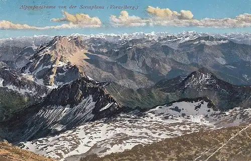 Alpenpanorama von der Scesaplana (Vorarlberg) glum 1910? E5491
