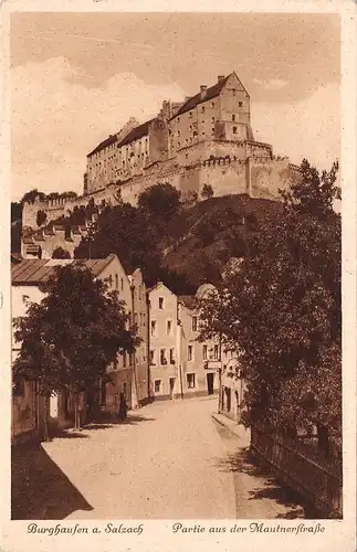 Burghausen a.d. Salzach - Partie Mautnerstraße mit Burg ngl 167.208