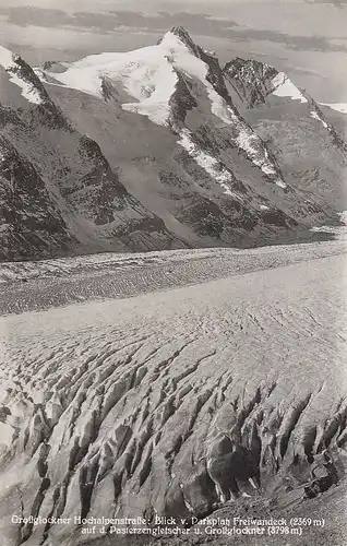 Großglockner Hochalpenstrasse, Blick vom Parkplatz Freiwandeck ngl E5516