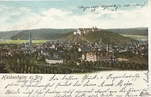 Heidenheim/Brenz, Blick auf Schloß Hellenstein gl1907 F0207