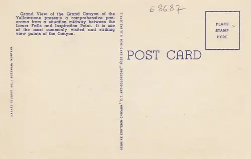 Yellowstone Nat.Park, Grand Canyon from Grand View ngl E8687