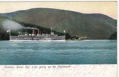 Hudson, River Day Line going up the Highlands gl1907 E8703
