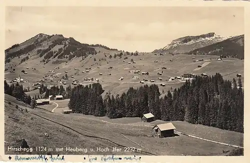 Hirschegg, Kleinwalsertal, mit Heuberg u. Hoch Ifer gl1938 E7601